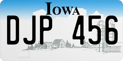 IA license plate DJP456
