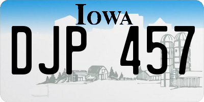 IA license plate DJP457