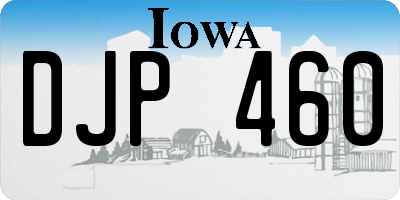 IA license plate DJP460