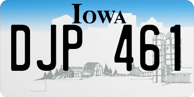 IA license plate DJP461
