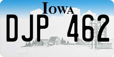 IA license plate DJP462