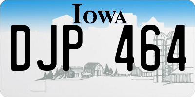 IA license plate DJP464