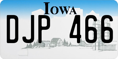 IA license plate DJP466