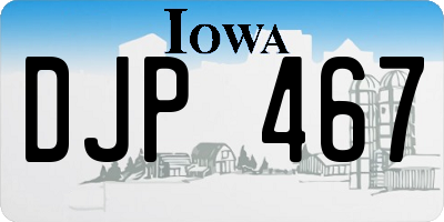 IA license plate DJP467