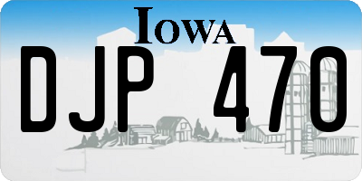 IA license plate DJP470