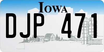 IA license plate DJP471