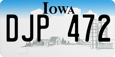 IA license plate DJP472