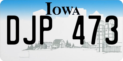 IA license plate DJP473