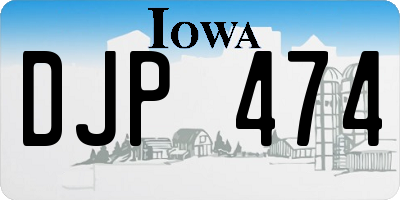 IA license plate DJP474