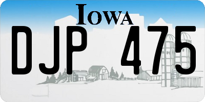 IA license plate DJP475