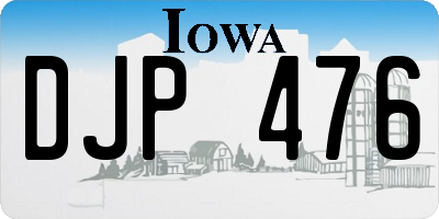IA license plate DJP476