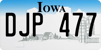 IA license plate DJP477