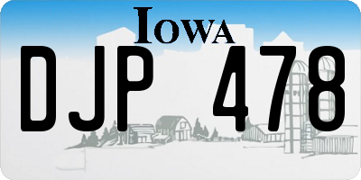 IA license plate DJP478