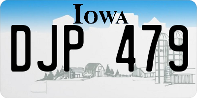 IA license plate DJP479