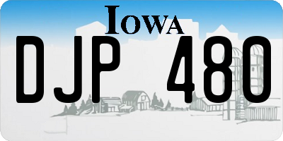IA license plate DJP480