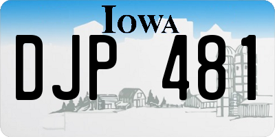 IA license plate DJP481