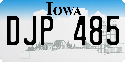 IA license plate DJP485