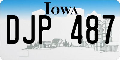 IA license plate DJP487