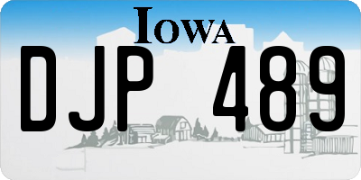 IA license plate DJP489