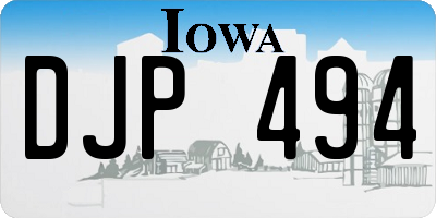 IA license plate DJP494