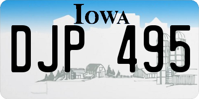 IA license plate DJP495
