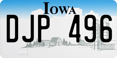 IA license plate DJP496