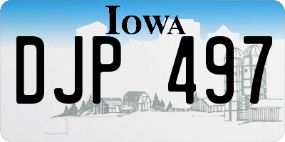 IA license plate DJP497