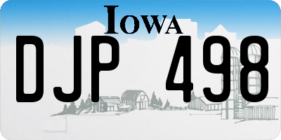 IA license plate DJP498