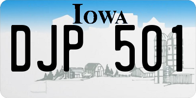 IA license plate DJP501