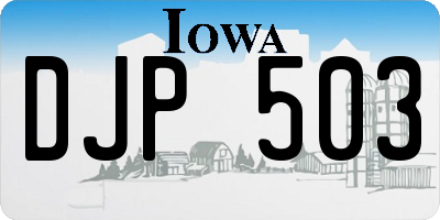IA license plate DJP503