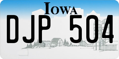 IA license plate DJP504