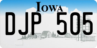 IA license plate DJP505
