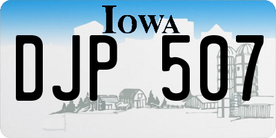 IA license plate DJP507