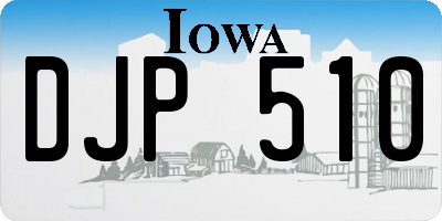 IA license plate DJP510