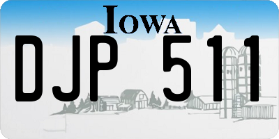 IA license plate DJP511