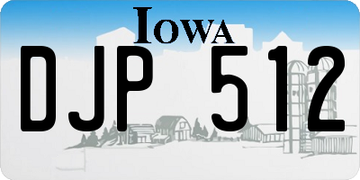 IA license plate DJP512