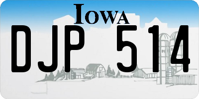 IA license plate DJP514