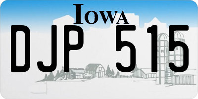 IA license plate DJP515