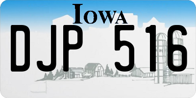 IA license plate DJP516