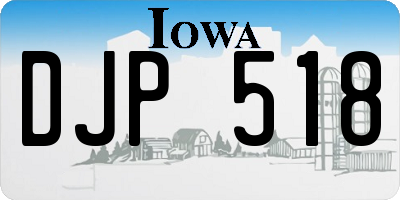 IA license plate DJP518