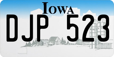 IA license plate DJP523