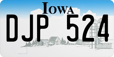 IA license plate DJP524