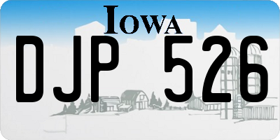 IA license plate DJP526