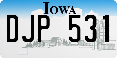IA license plate DJP531