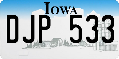IA license plate DJP533