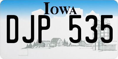 IA license plate DJP535
