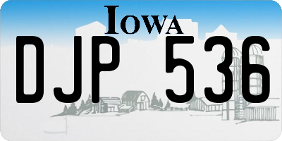 IA license plate DJP536
