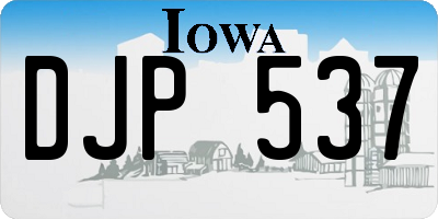 IA license plate DJP537
