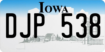 IA license plate DJP538