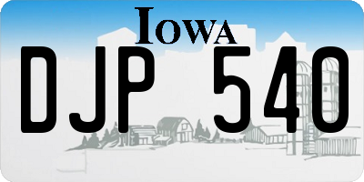 IA license plate DJP540